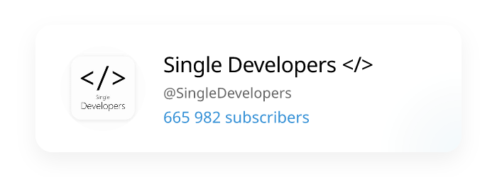 SingleDevelopers Light Theme